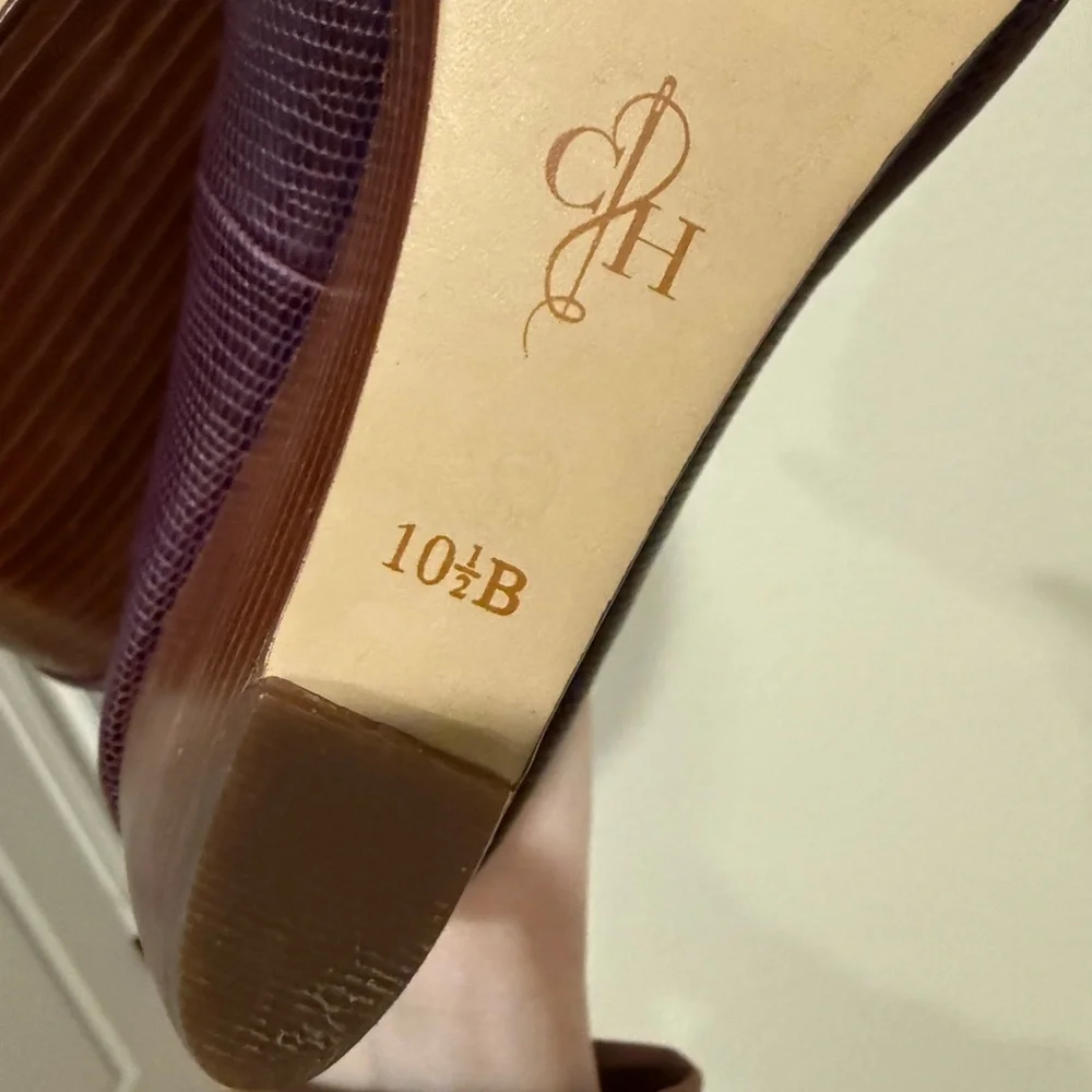 Elegant Purple Wedge Pumps 10.5
